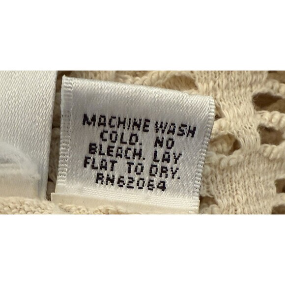 Jacque & KoKo Women’s 18/20 Plus Crochet Sweater Cream Open Knit Boho Vintage - Picture 6 of 6